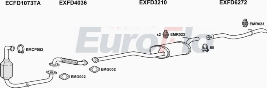 EuroFlo FDFOC16D 1008A00 - Система випуску ОГ autocars.com.ua