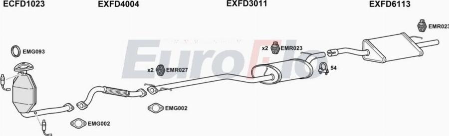 EuroFlo FDFOC18 2001A00 - Система випуску ОГ autocars.com.ua