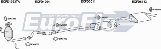 EuroFlo FDFOC18 2001B - Система випуску ОГ autocars.com.ua