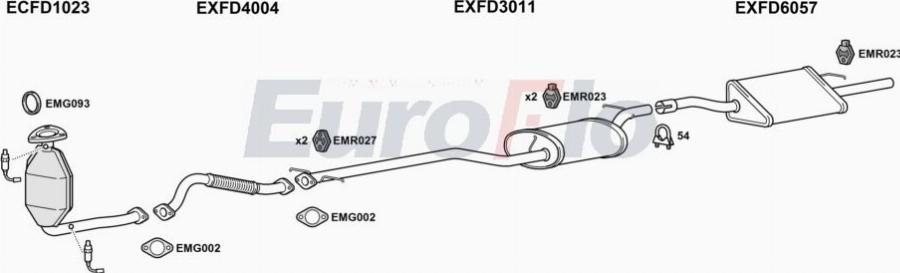 EuroFlo FDFOC18 3001A00 - Система випуску ОГ autocars.com.ua