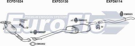 EuroFlo FDFOC18D 1001B - Система випуску ОГ autocars.com.ua