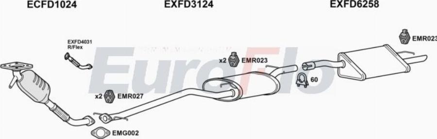 EuroFlo FDFOC18D 2001A00 - Система випуску ОГ autocars.com.ua