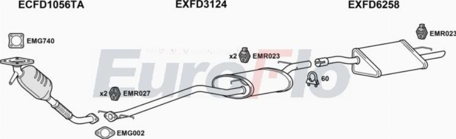 EuroFlo FDFOC18D 2011A00 - Система випуску ОГ autocars.com.ua