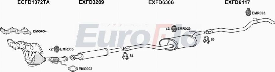 EuroFlo FDFOC20 1015A00 - Система випуску ОГ autocars.com.ua