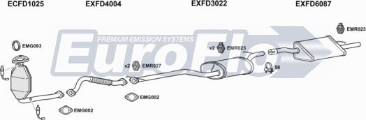 EuroFlo FDFOC20 2001 - Система випуску ОГ autocars.com.ua