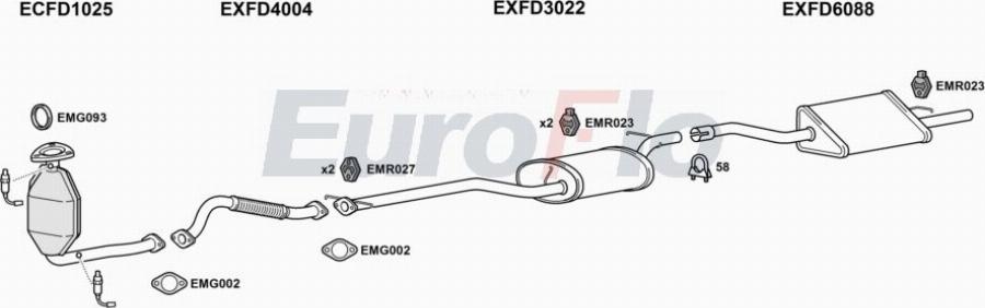 EuroFlo FDFOC20 3004A00 - Система випуску ОГ autocars.com.ua