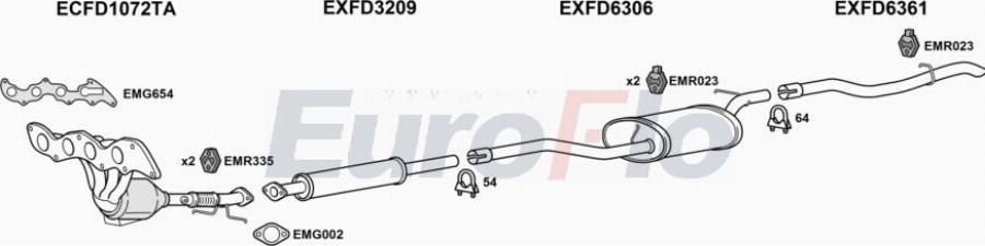 EuroFlo FDFOC20 3011A00 - Система випуску ОГ autocars.com.ua