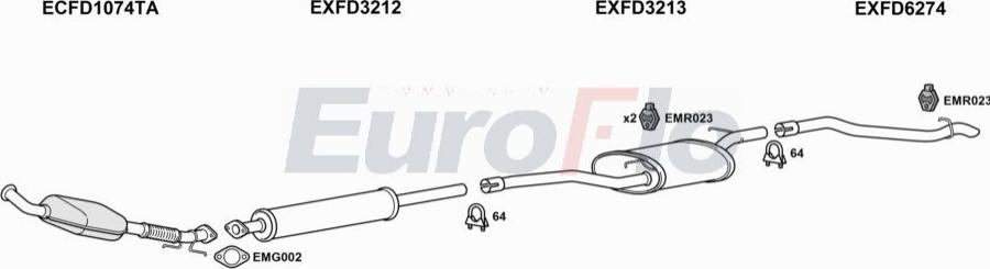 EuroFlo FDFOC20D 1001A00 - Система випуску ОГ autocars.com.ua