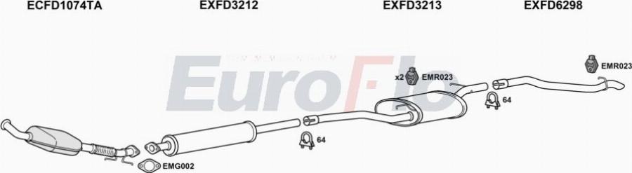 EuroFlo FDFOC20D 3001A00 - Система випуску ОГ autocars.com.ua