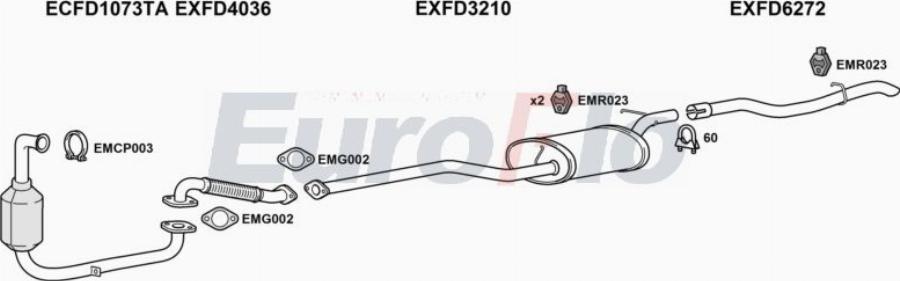 EuroFlo FDFOCC16D 6001A00 - Система випуску ОГ autocars.com.ua