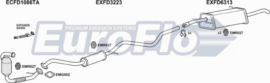 EuroFlo FDFUS16D 1001A - Система випуску ОГ autocars.com.ua