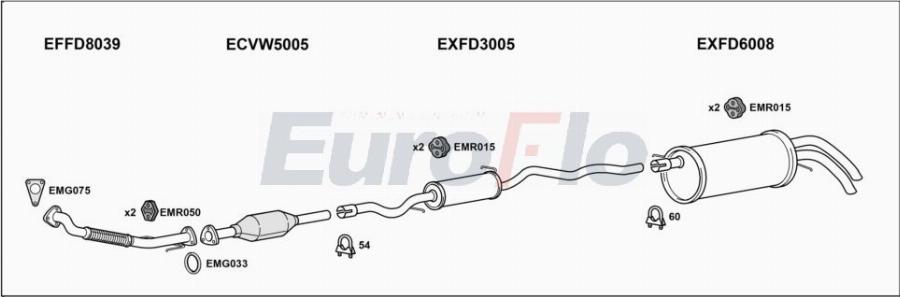 EuroFlo FDGAL19D 6004A00 - Система випуску ОГ autocars.com.ua