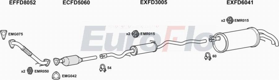 EuroFlo FDGAL19D 6011A00 - Система випуску ОГ autocars.com.ua