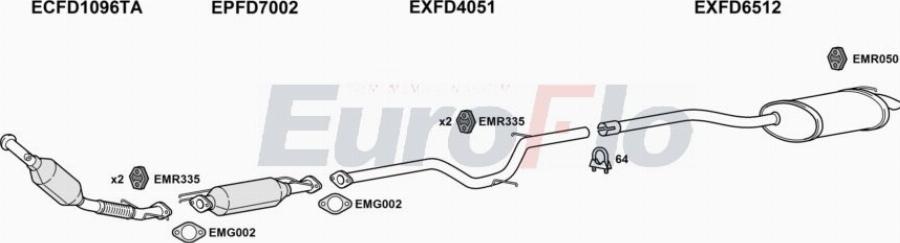 EuroFlo FDMON20D 3025C - Система випуску ОГ autocars.com.ua