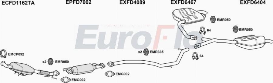 EuroFlo FDMON22D 2004B - Система випуску ОГ autocars.com.ua