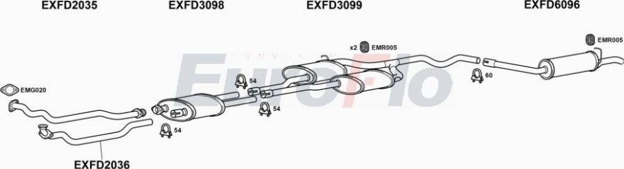 EuroFlo FDGRA29 1001A00 - Система випуску ОГ autocars.com.ua