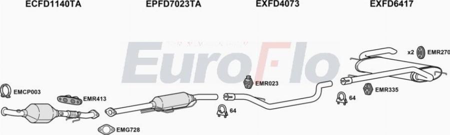 EuroFlo FDGRAC20D 6005 - Система випуску ОГ autocars.com.ua