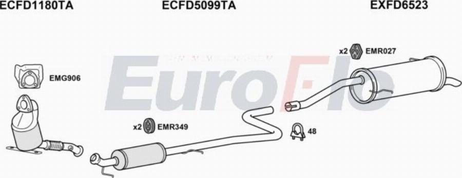 EuroFlo FDKAPL12 1006 - Система випуску ОГ autocars.com.ua