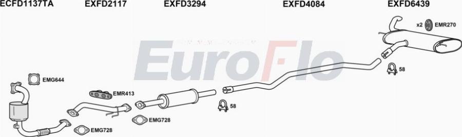 EuroFlo FDMON10 1001 - Система випуску ОГ autocars.com.ua