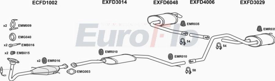 EuroFlo FDMON20 3001A00 - Система випуску ОГ autocars.com.ua