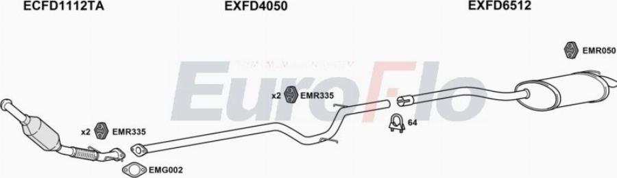 EuroFlo FDMON20D 3025A01 - Система випуску ОГ autocars.com.ua