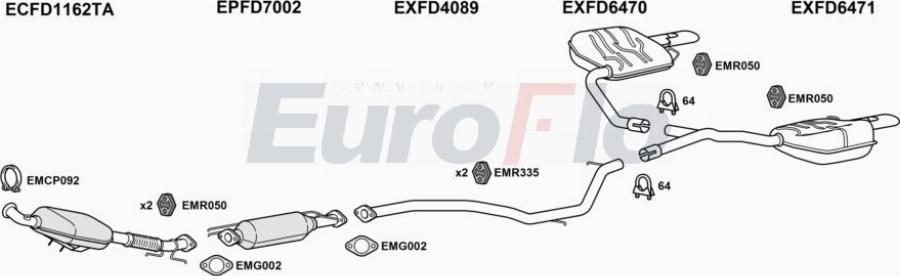 EuroFlo FDMON22D 2004D - Система випуску ОГ autocars.com.ua