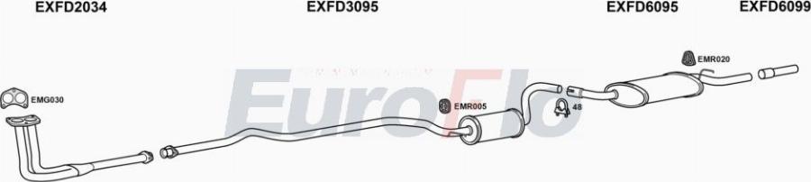 EuroFlo FDORI13 2004A00 - Система випуску ОГ autocars.com.ua