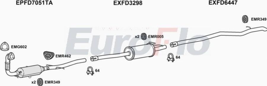EuroFlo FDTOCU22D 6009E - Система випуску ОГ autocars.com.ua