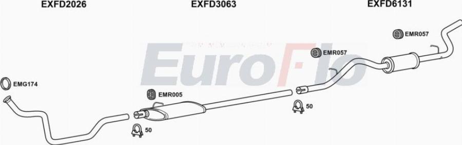 EuroFlo FDTRA16 7001A00 - Система випуску ОГ autocars.com.ua