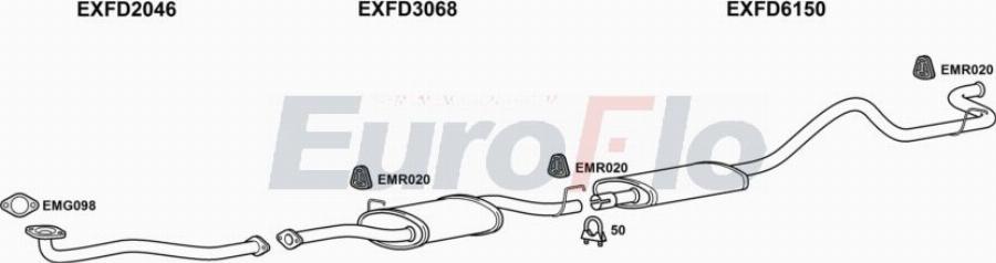 EuroFlo FDTRA20 7011A00 - Система випуску ОГ autocars.com.ua