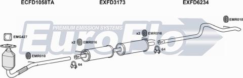 EuroFlo FDTRA20D 7004G - Система випуску ОГ autocars.com.ua