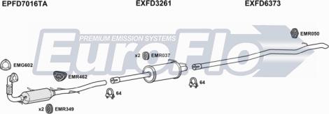 EuroFlo FDTRA22D 7011C - Система випуску ОГ autocars.com.ua