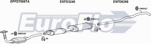 EuroFlo FDTRA22D 9001F - Система випуску ОГ autocars.com.ua