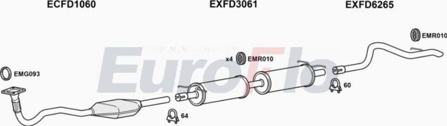 EuroFlo FDTRA24D 7001A00 - Система випуску ОГ autocars.com.ua