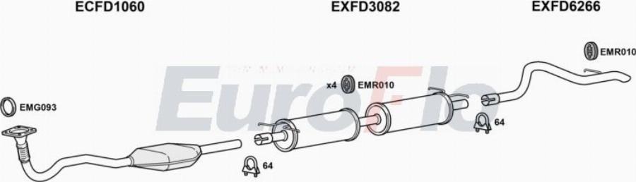 EuroFlo FDTRA24D 7004A00 - Система випуску ОГ autocars.com.ua