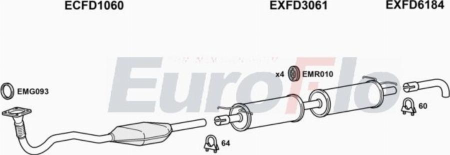 EuroFlo FDTRA24D 9001A00 - Система випуску ОГ autocars.com.ua