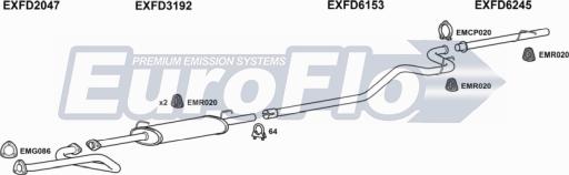 EuroFlo FDTRA25D 7018C - Система випуску ОГ autocars.com.ua