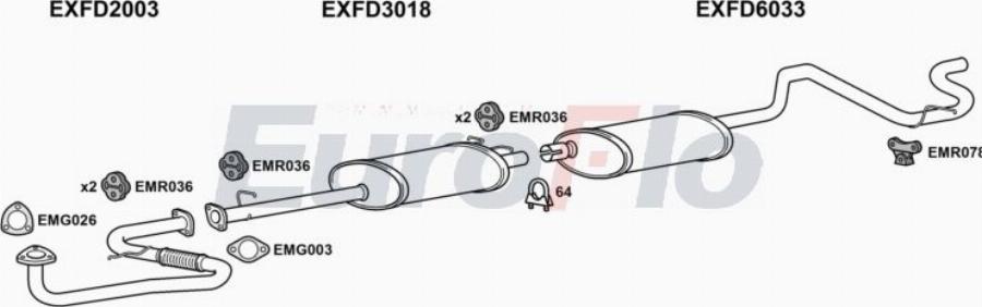 EuroFlo FDTRAT25D 7001A00 - Система випуску ОГ autocars.com.ua