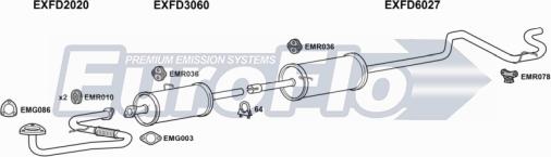 EuroFlo FDTRA25D 7039E - Система випуску ОГ autocars.com.ua