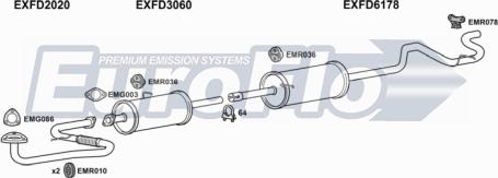 EuroFlo FDTRA25D 9039C - Система випуску ОГ autocars.com.ua