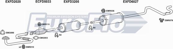 EuroFlo FDTRA25D 9039L - Система випуску ОГ autocars.com.ua