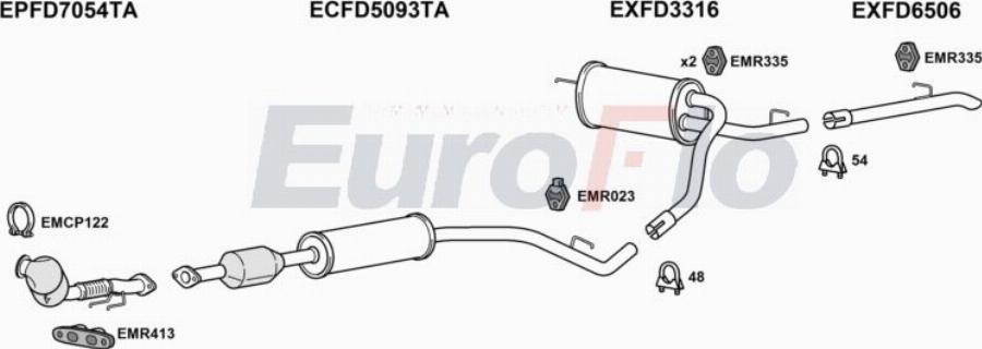 EuroFlo FDTRTC10 6001F - Система випуску ОГ autocars.com.ua