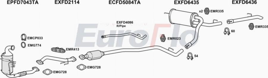 EuroFlo FDTRTC15D 6001 - Система випуску ОГ autocars.com.ua