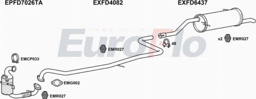 EuroFlo FDTRCO15D 6001A00 - Система випуску ОГ autocars.com.ua