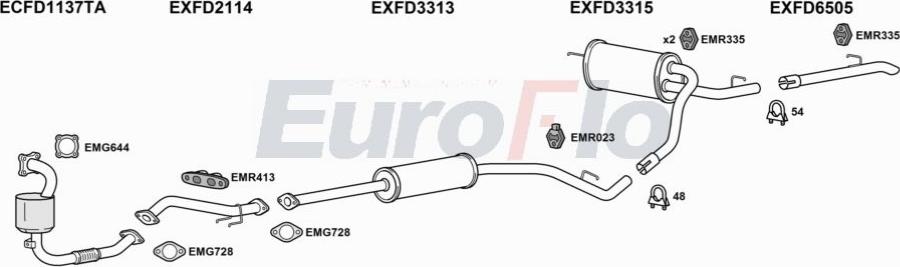 EuroFlo FDTRTC10 6001B - Система випуску ОГ autocars.com.ua