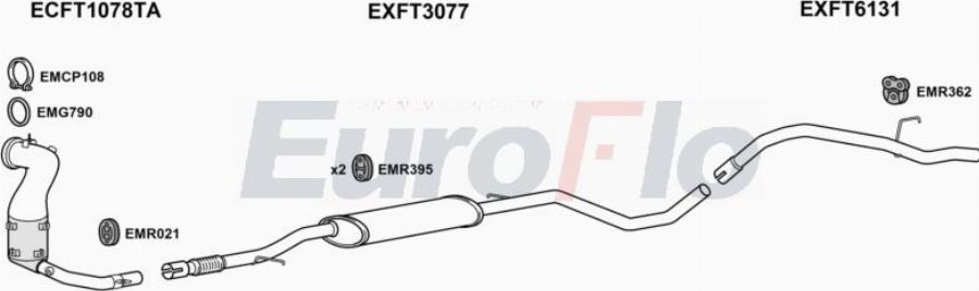 EuroFlo FT50009 5001A00 - Система випуску ОГ autocars.com.ua