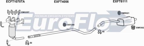 EuroFlo FT50012 1001D - Система випуску ОГ autocars.com.ua