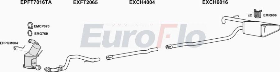 EuroFlo FT500X13D 1001 - Система випуску ОГ autocars.com.ua