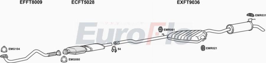 EuroFlo FTBRA19D 1004A00 - Система випуску ОГ autocars.com.ua