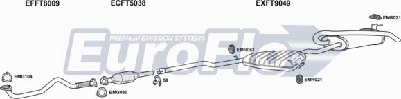 EuroFlo FTBRA19D 1004B - Система випуску ОГ autocars.com.ua